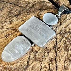 Selenite Satin Spar Pendant 2 7/8”